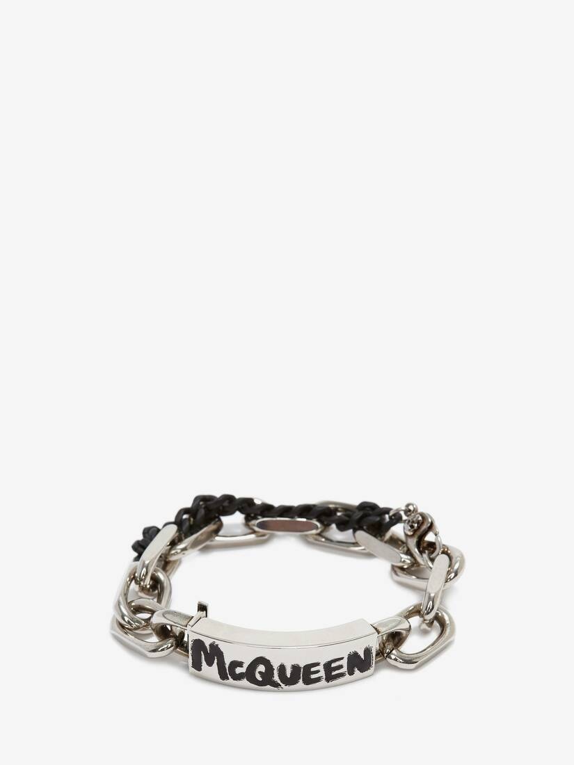 Mcqueen Graffiti Bracelet in Antique Silver - 1