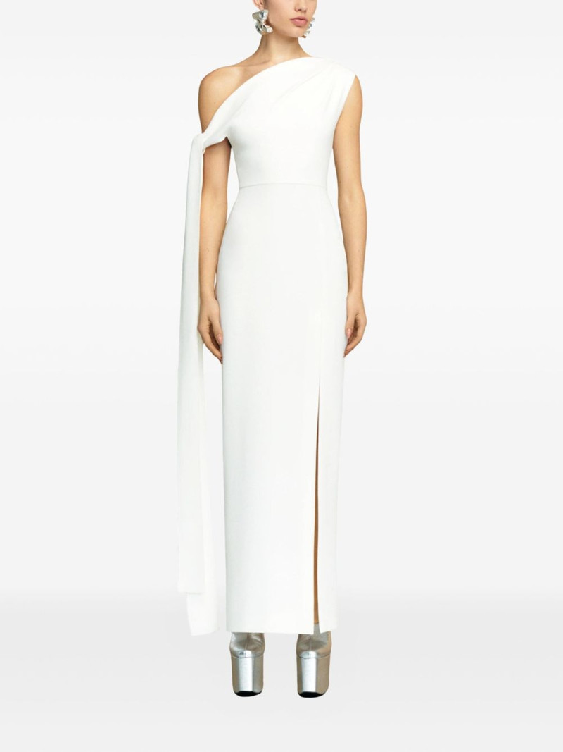 SOLACE LONDON Irina one-shoulder draped maxi dress outlook