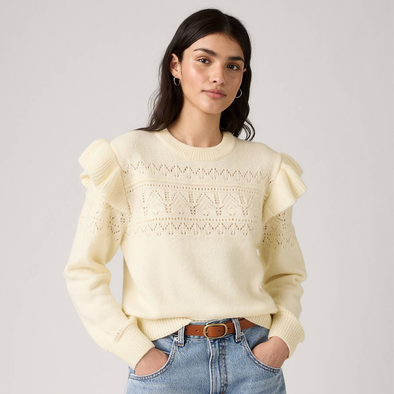 SHANE FLUTTER SLEEVE SWEATER - 3