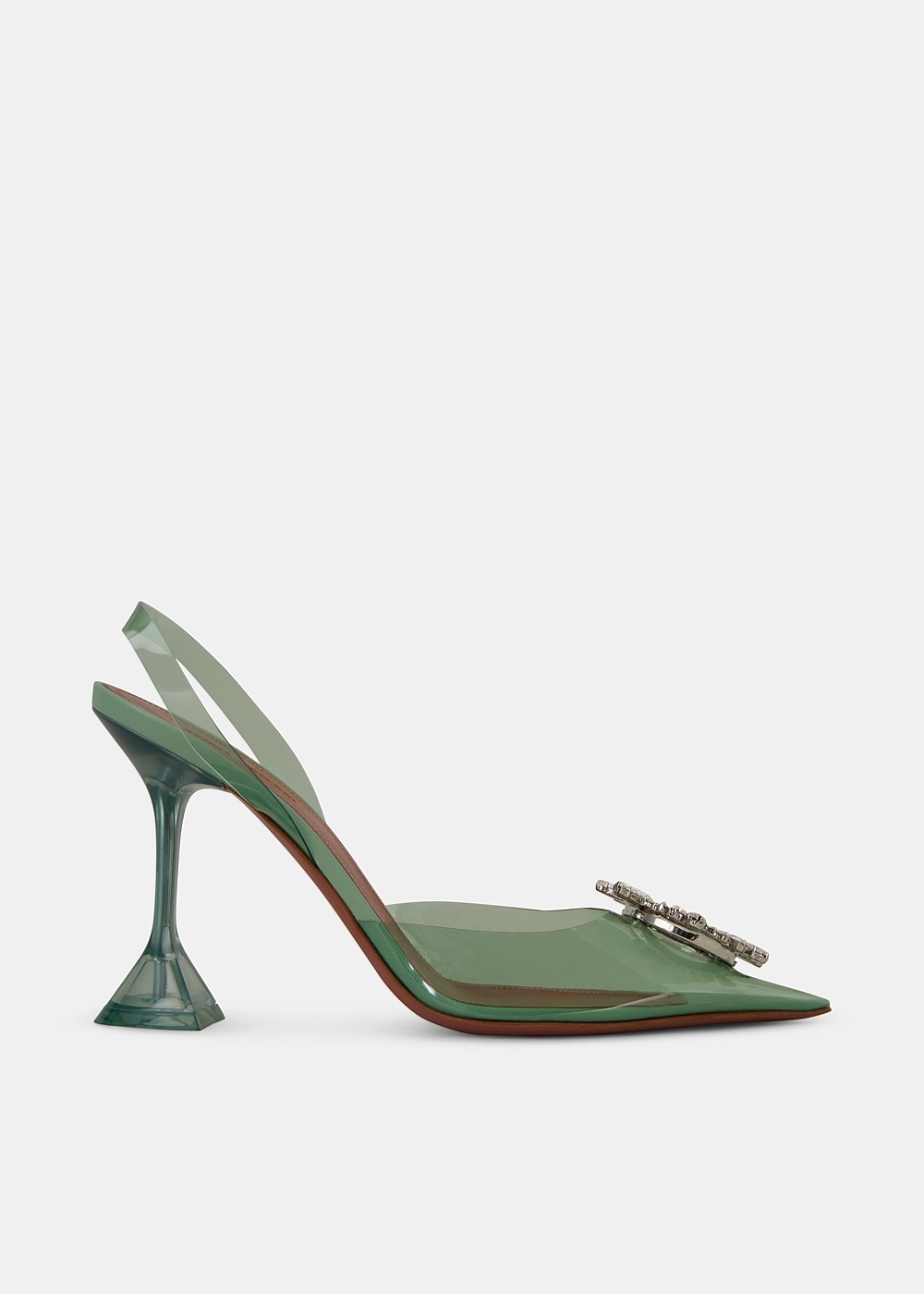 Mint PVC Begum Glass Sling back Heels - 1