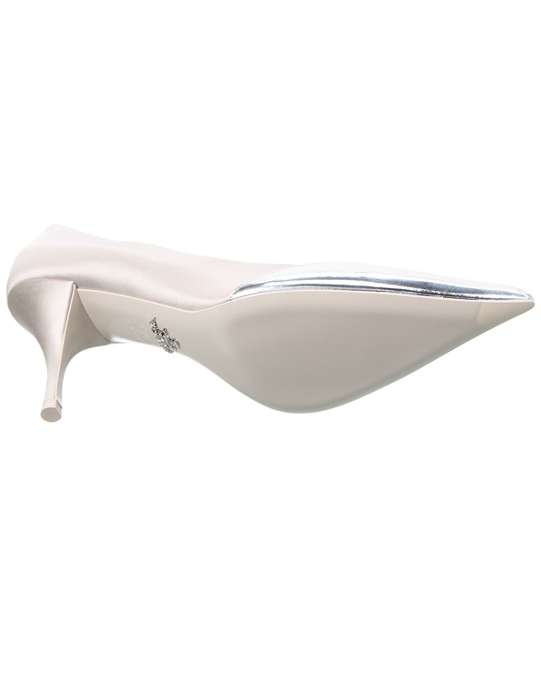 Prada Satin & Leather Pointy-Toe Pump - 4
