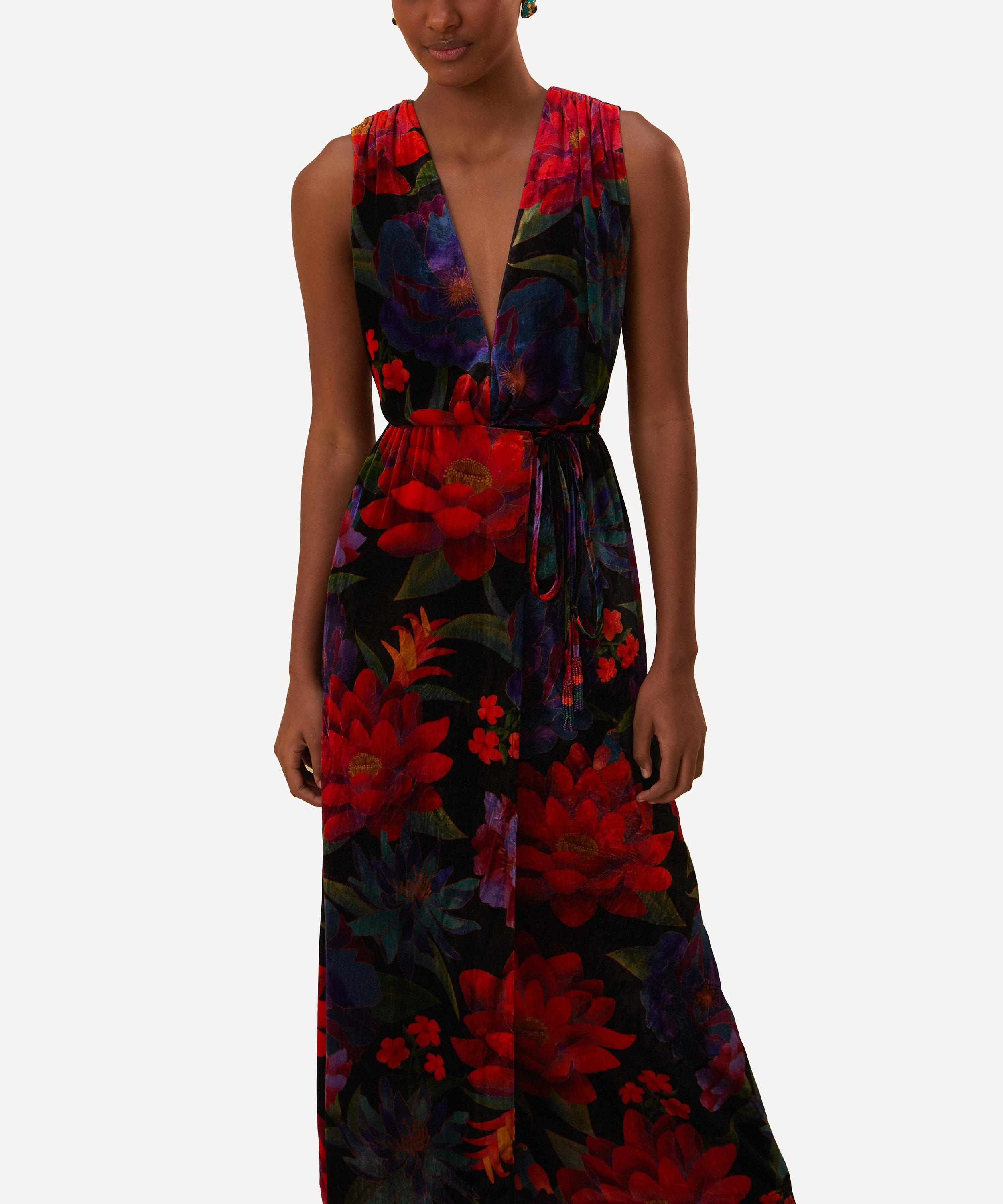 Black Flower Season Maxi-Dress - 2