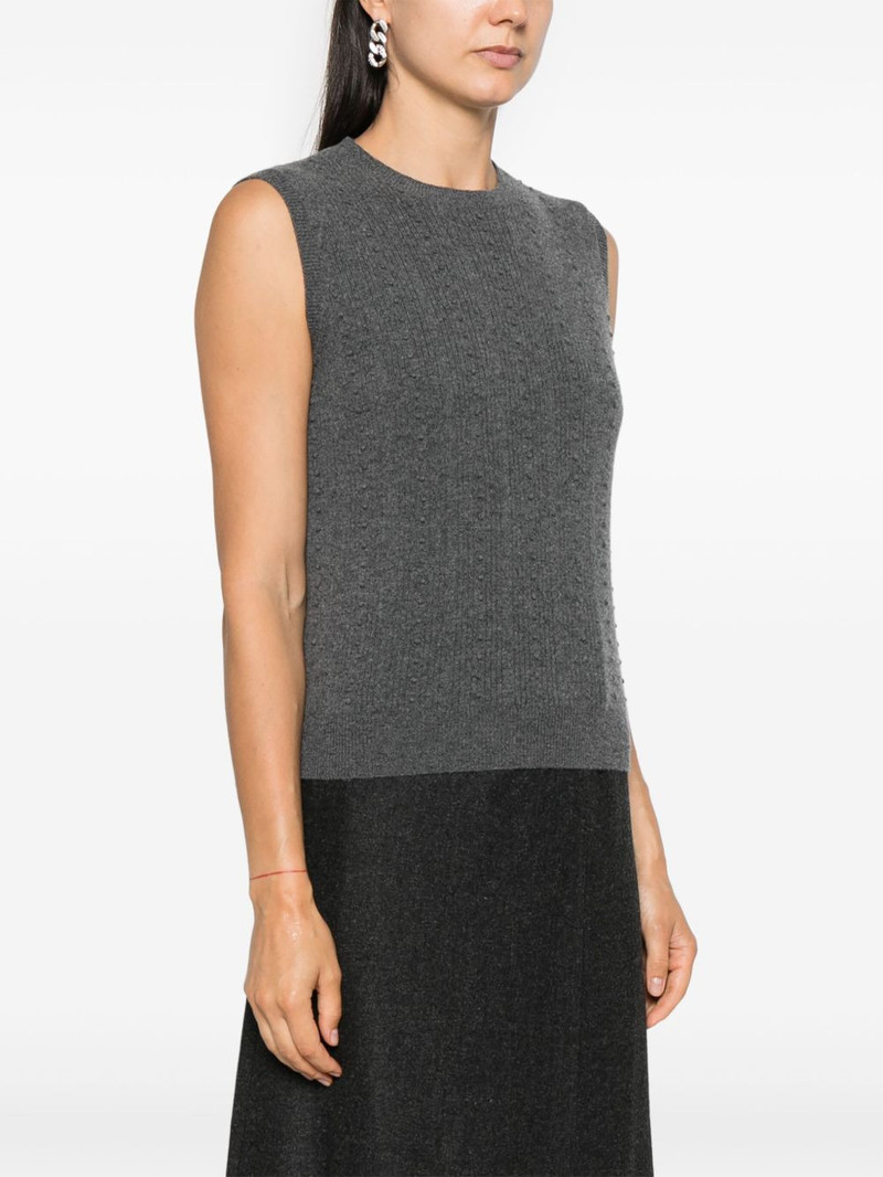bubble-stitch knitted vest 3