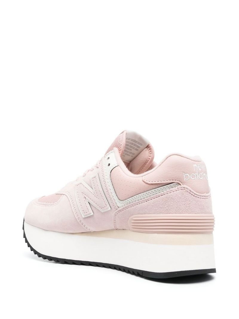 スニーカー [NEW BALANCE] Unique Platform Sneakers White Pink New Balance 574 platform sneakers | REVERSIBLE