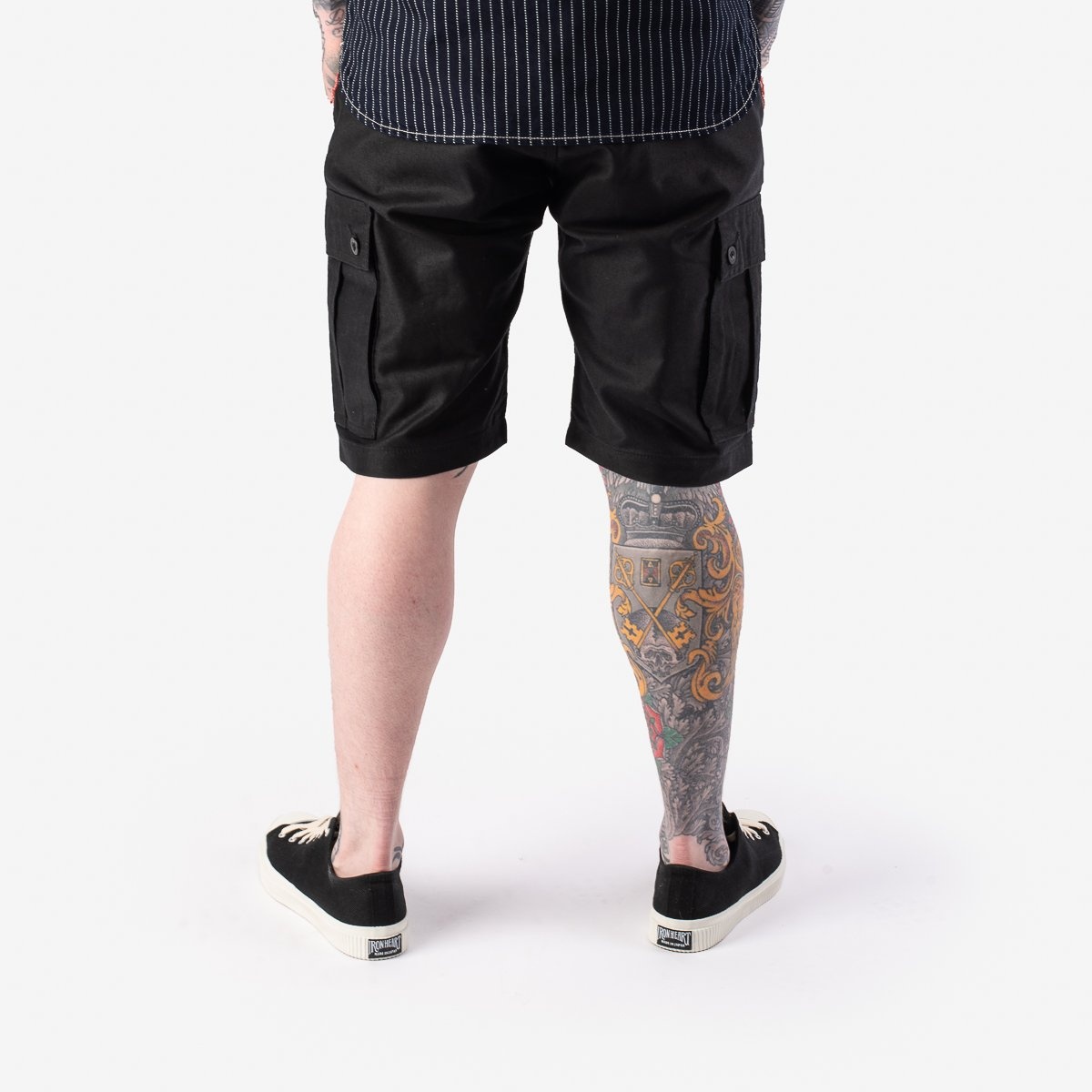 7.4oz Cotton Whipcord Camp Shorts - Black - 3