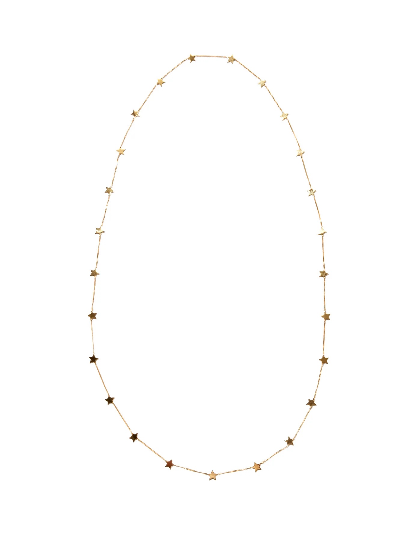 Star gourmette-chain gold-plated necklace - 1