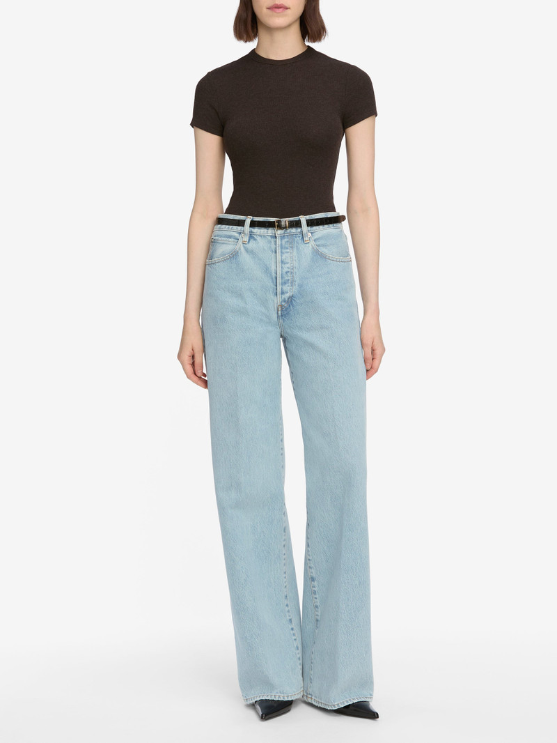FRAME The Rib Baby Tee in Coffee outlook