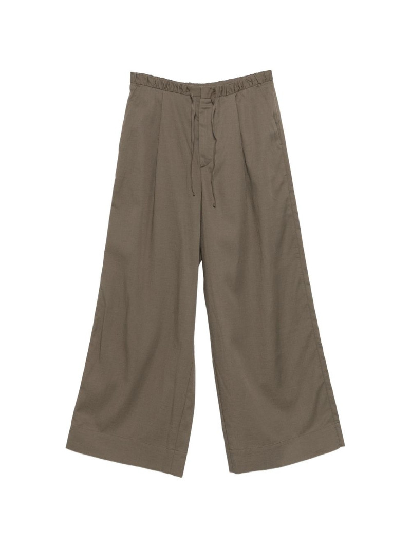 drawstring pleated palazzo pants 1