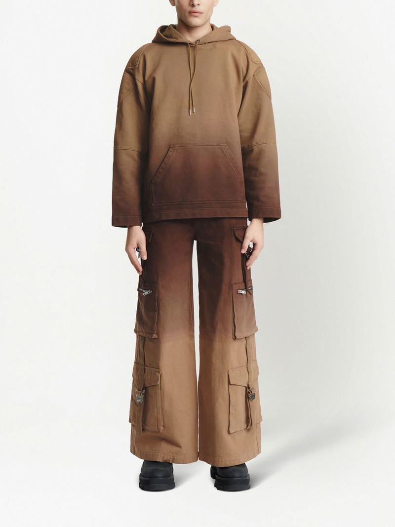 Dion Lee Sunfade ombrÃ© padded hoodie outlook