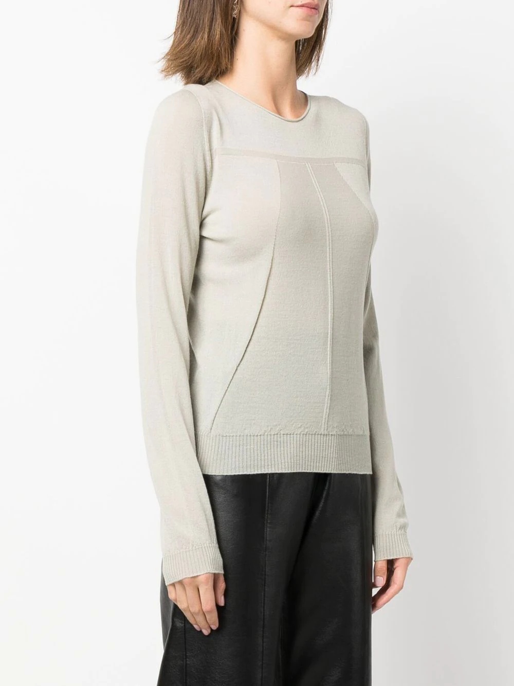 panelled virgin wool jumper - 3