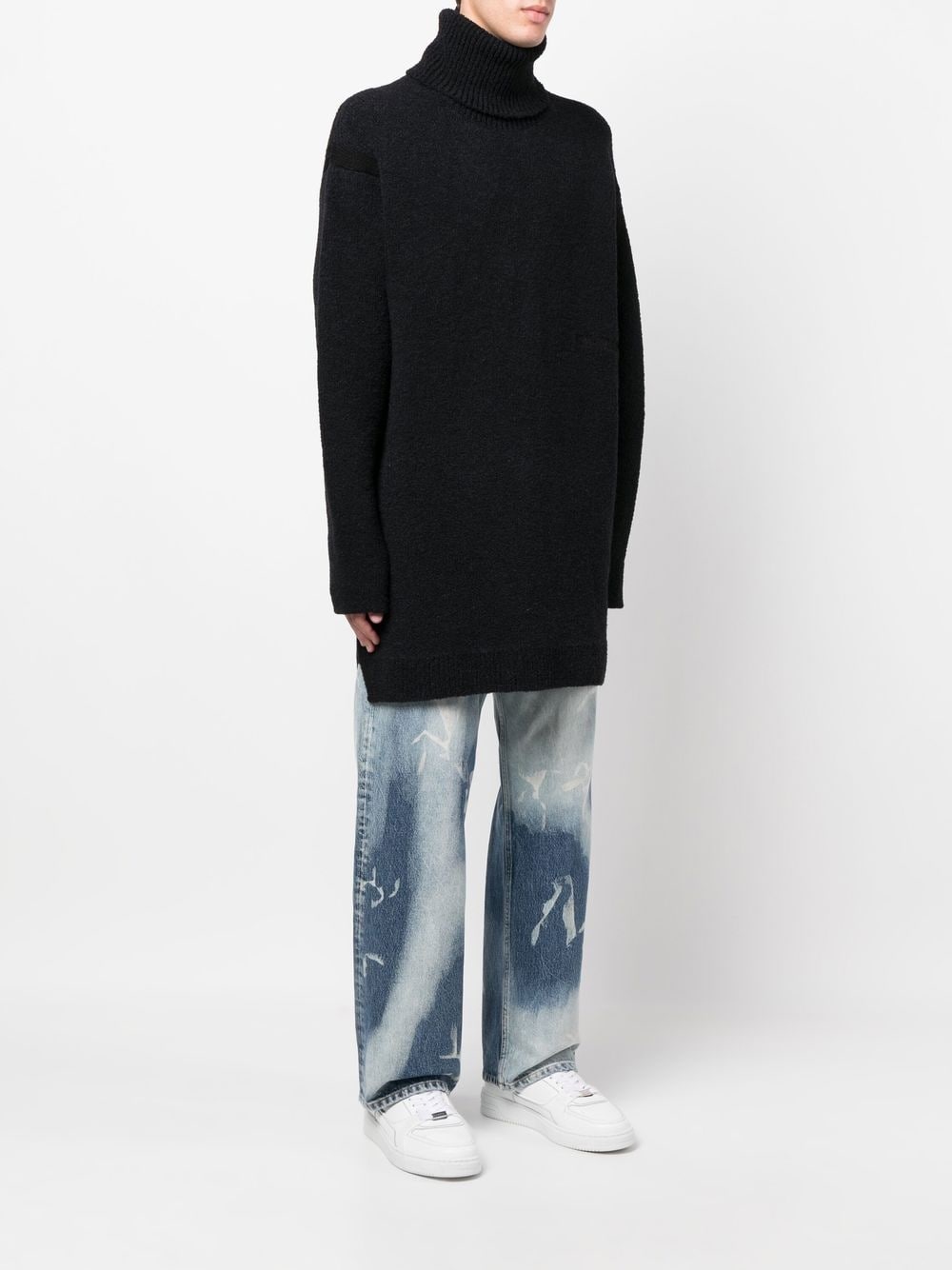 OFF-WHITE Micro Bouclé Turtleneck Black - 9