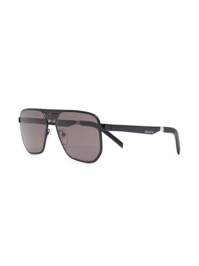 Prada geometric aviator-frame sunglasses outlook