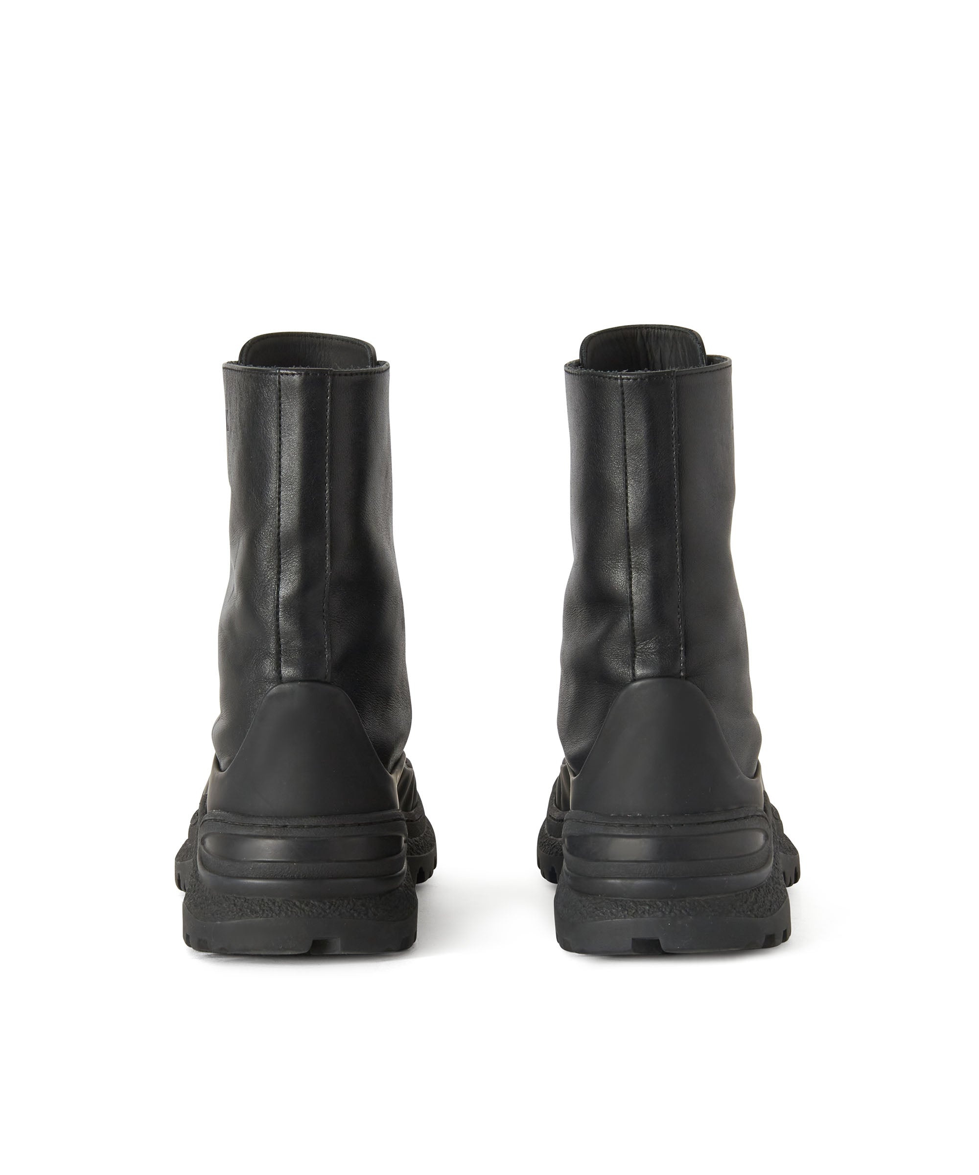 MSGN Track Sole Boots in Leather - 3