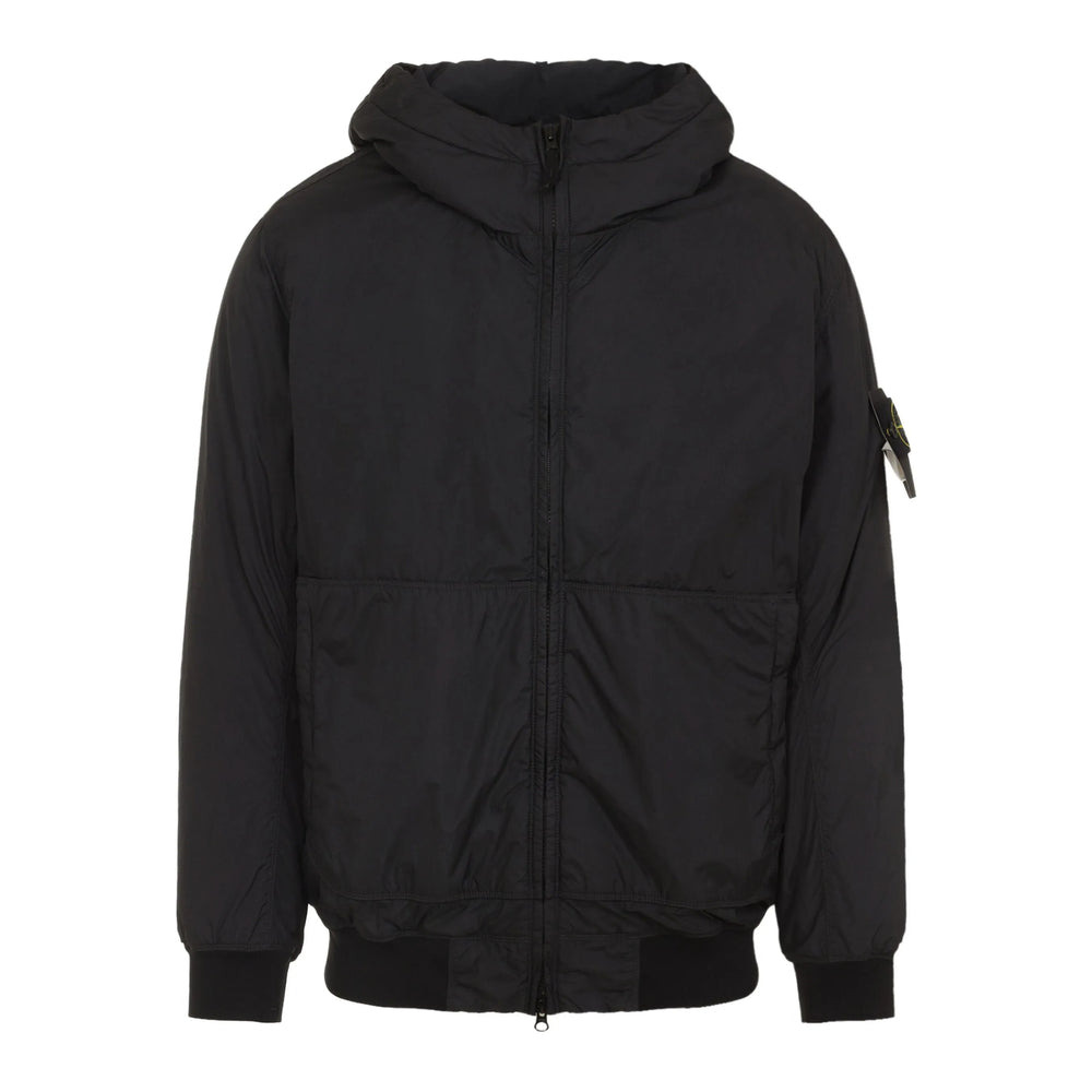 Stone Island Black Jackets - Hooded Jackets Men - 1