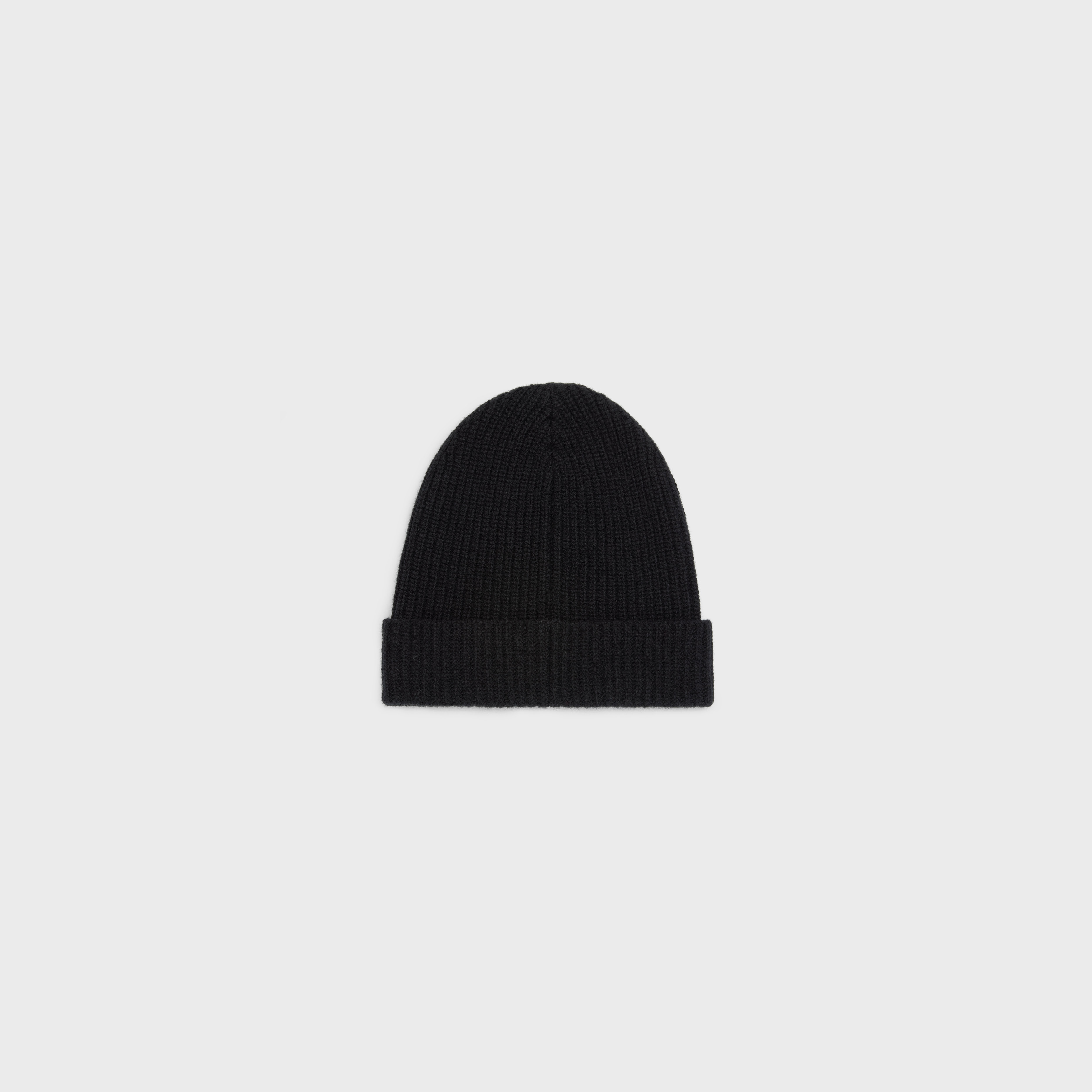 CELINE EMBROIDERED BEANIE IN RIBBED WOOL - 3