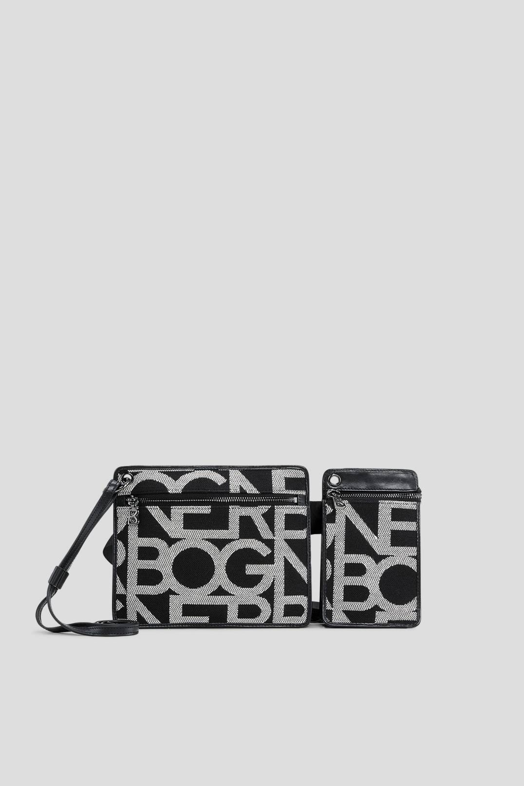 PANY ALISAR MULTIPOCKET BELT BAG IN BLACK/WHITE - 1