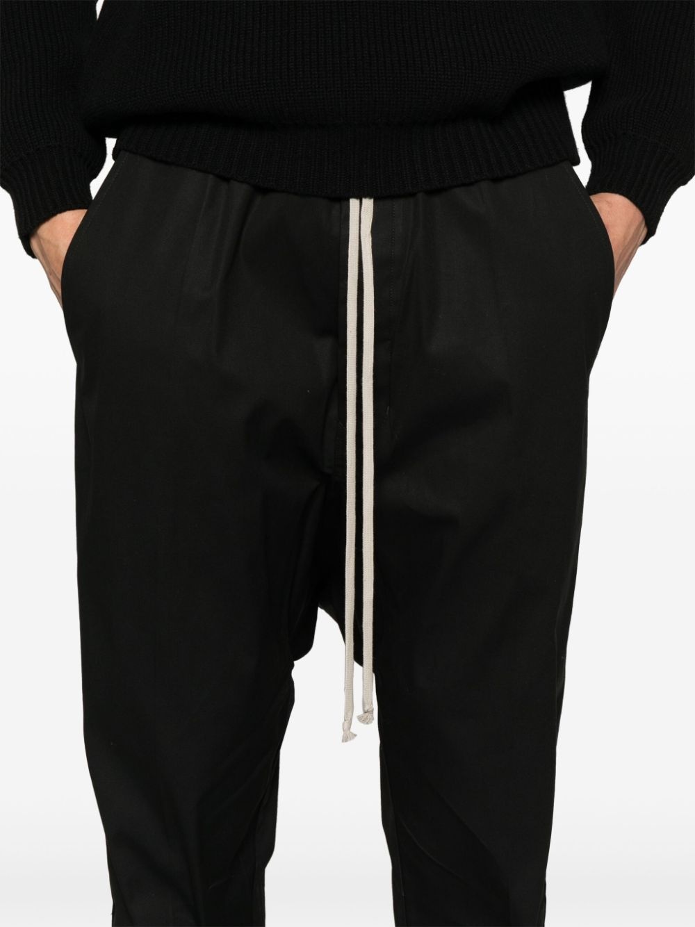 drop-crotch tapered trousers - 5