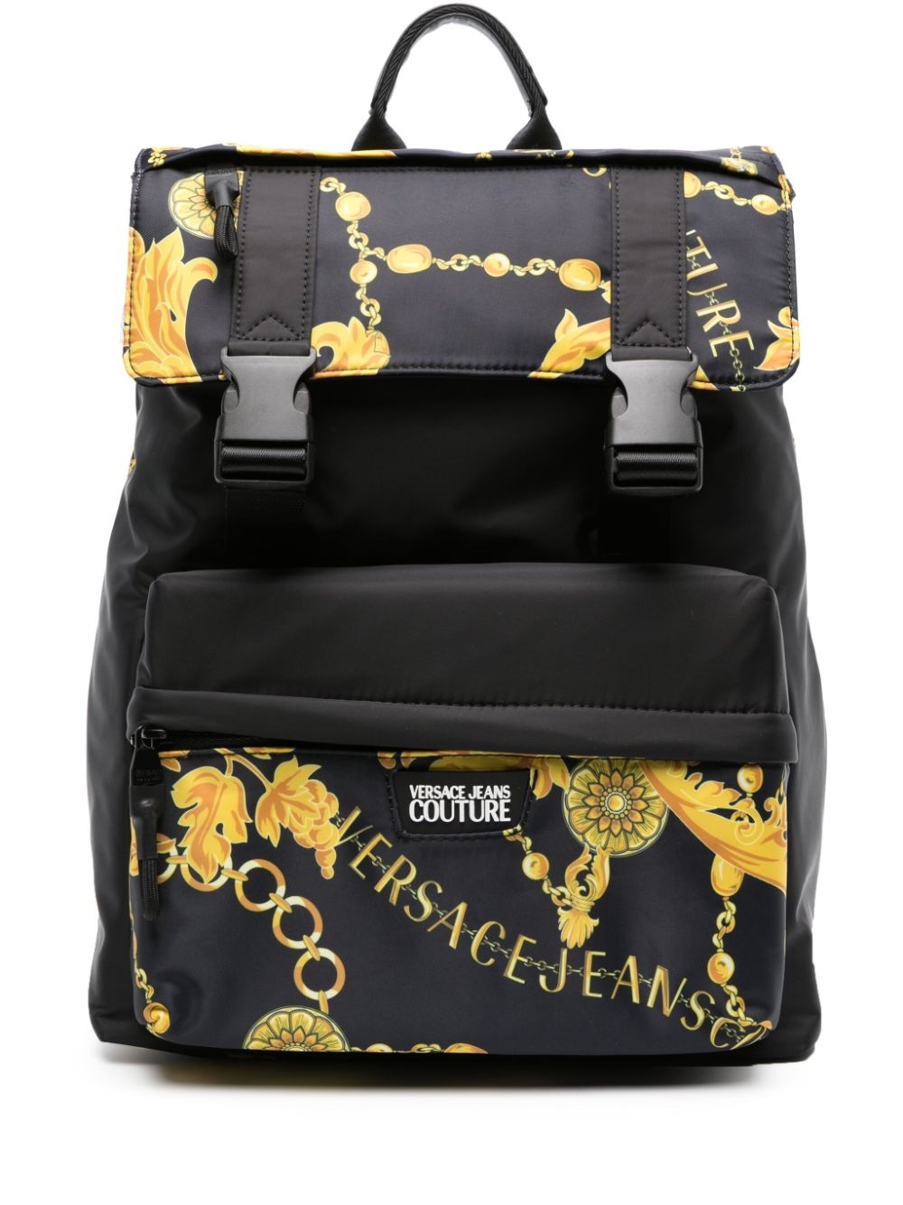 VERSACE JEANS COUTURE: bag in nylon with Baroque Versace print