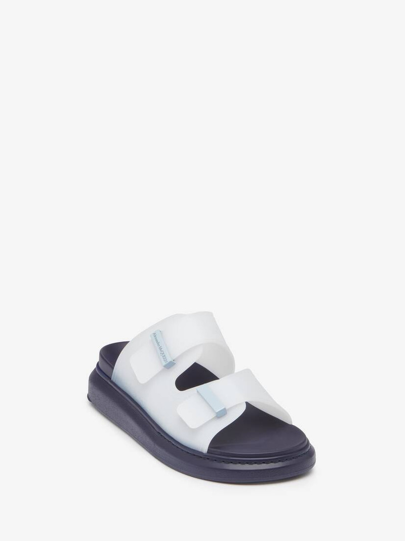 Alexander McQueen Men's Hybrid Slide in Navy/sprint Blue outlook