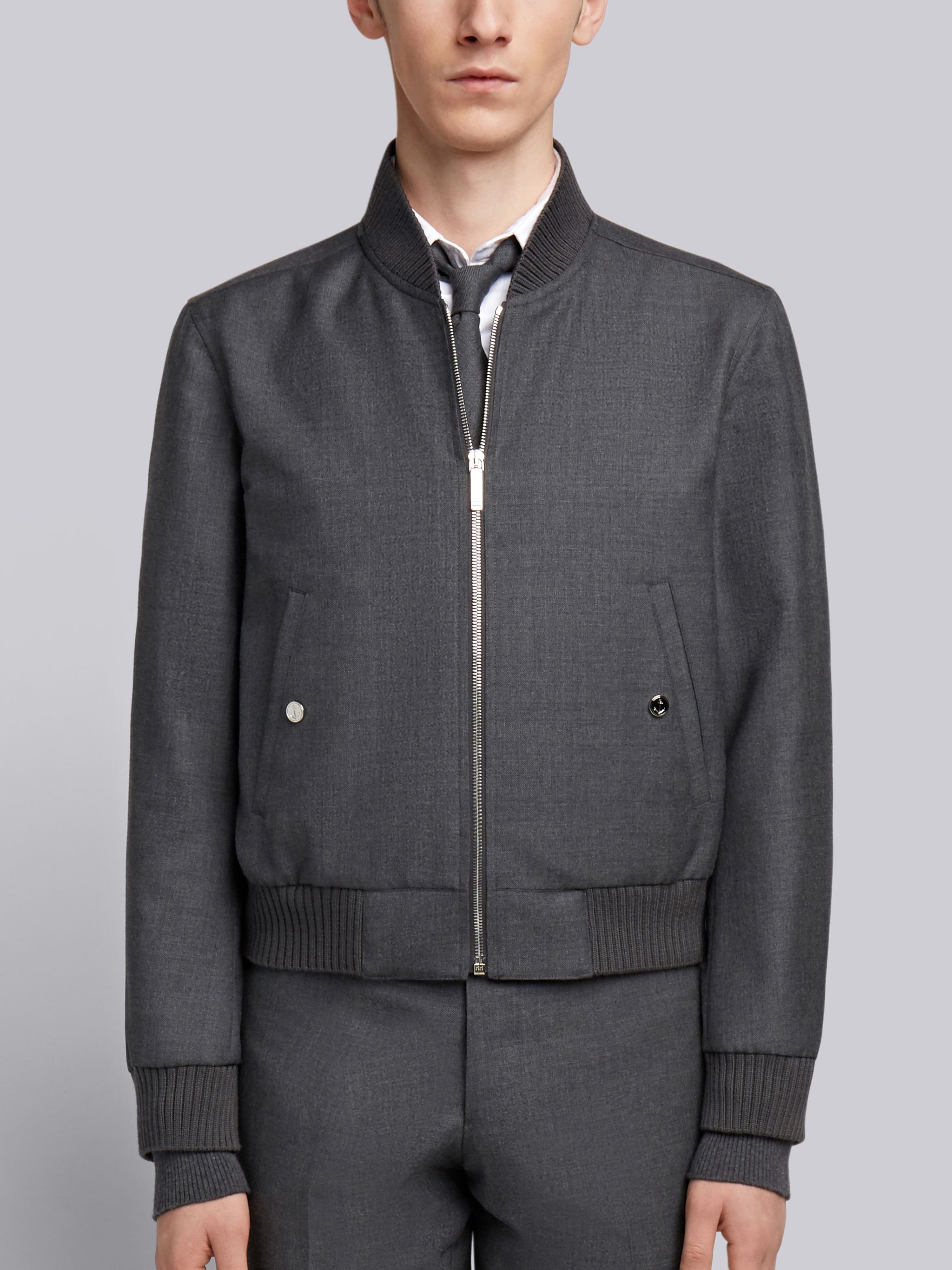 Center-Back Stripe Blouson Jacket - 1