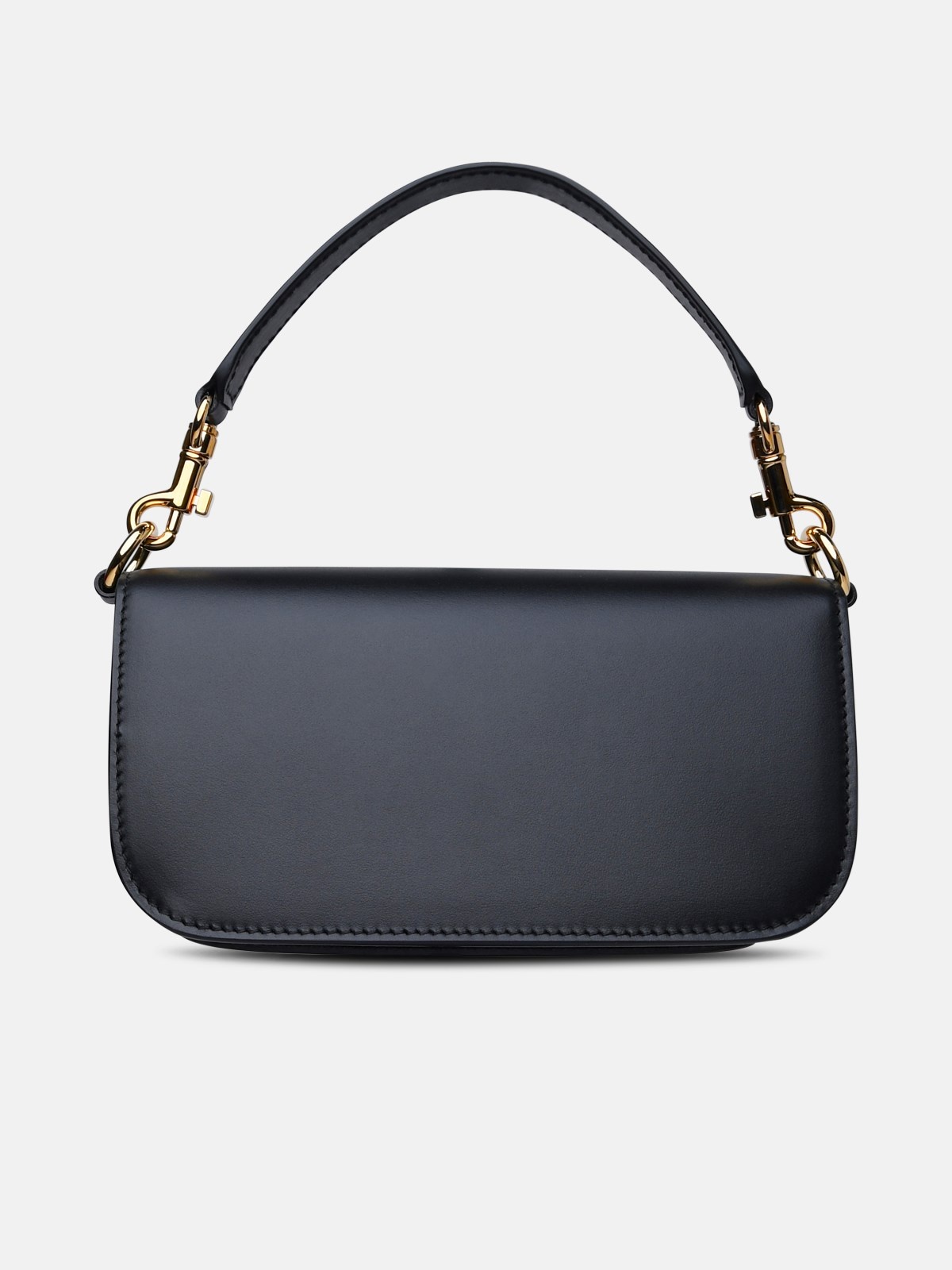 Dolce Gabbana BLACK LEATHER BAG lungolivigno REVERSIBLE