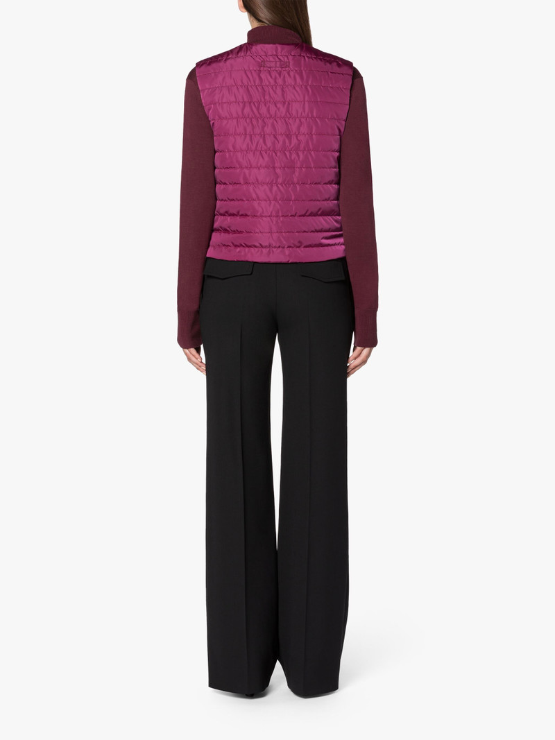 ISABEL BURGUNDY NYLON LINER VEST 4