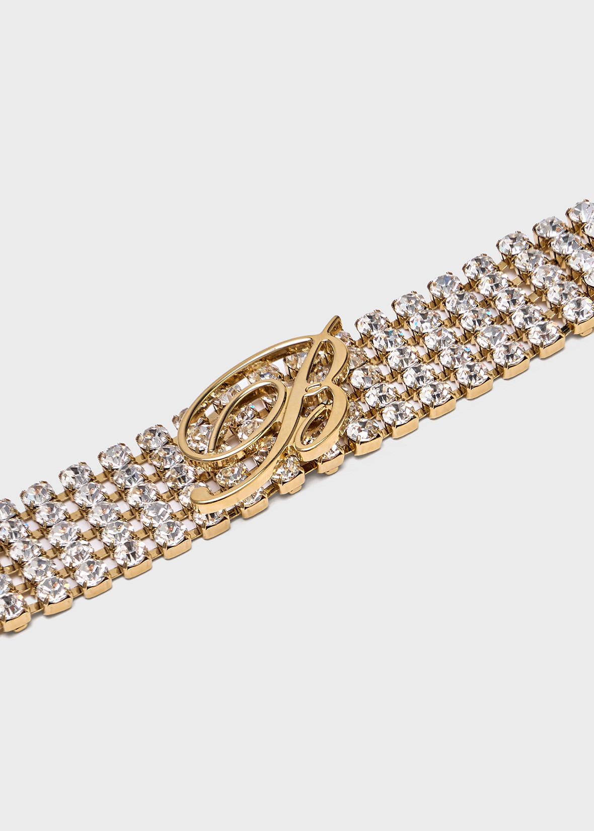 METAL CHOKER WITH RHINESTONES AND B MONOGRAM - 3
