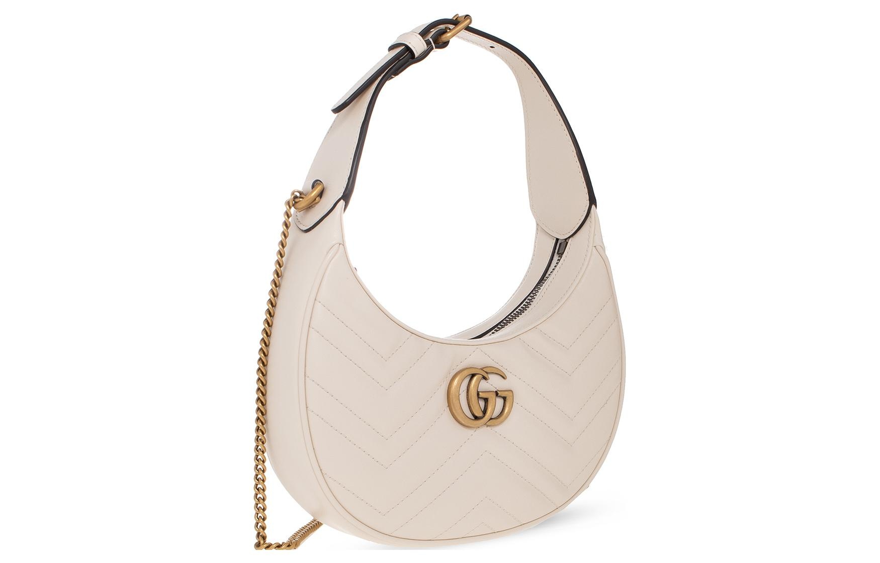 (WMNS) Gucci GG Marmont Half-Moon-Shaped Mini Bag 'Mystic White' 699514-DTDHT-9022 - 2