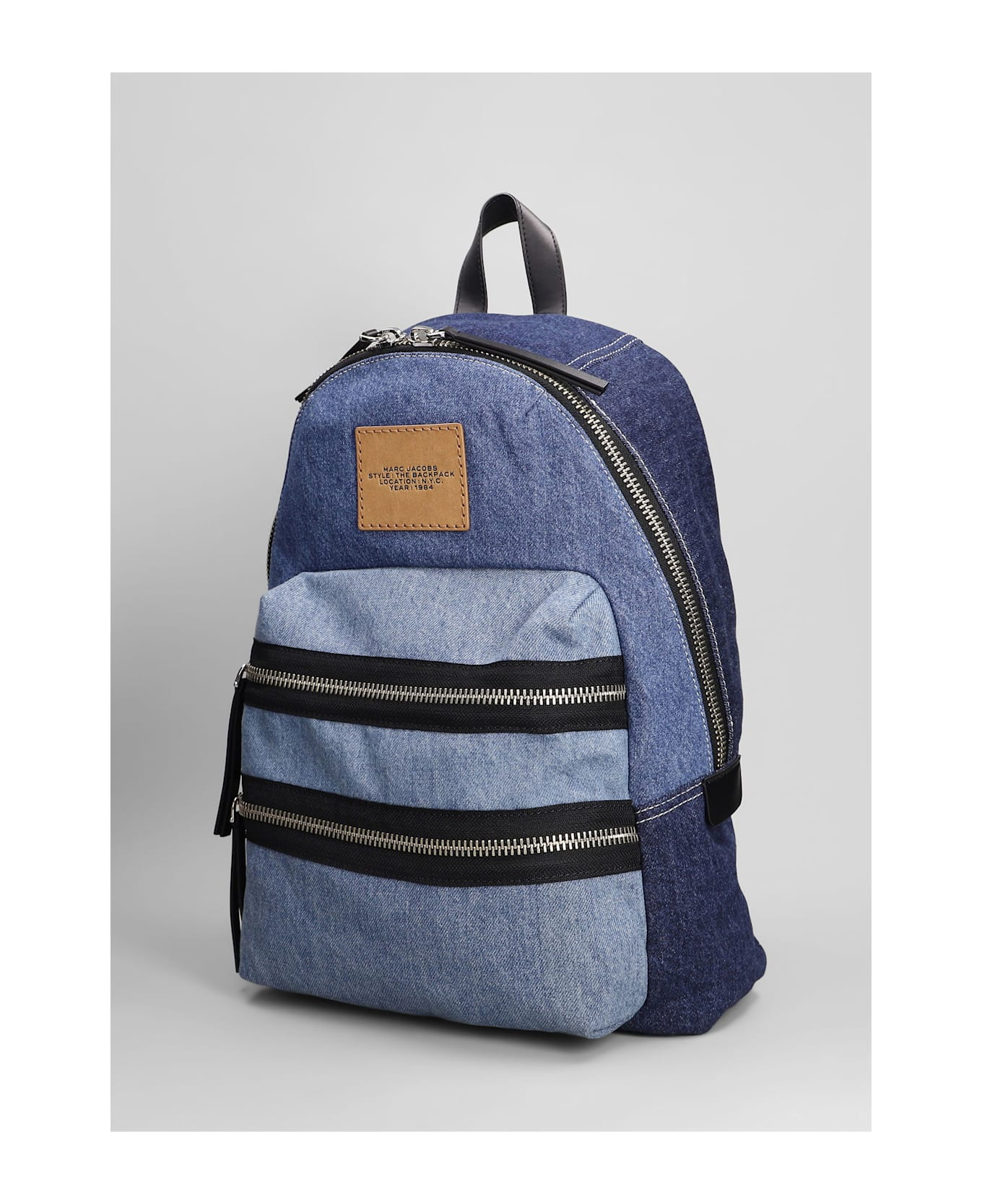 The Large Backpack Backpack In Blue Cotton - 2