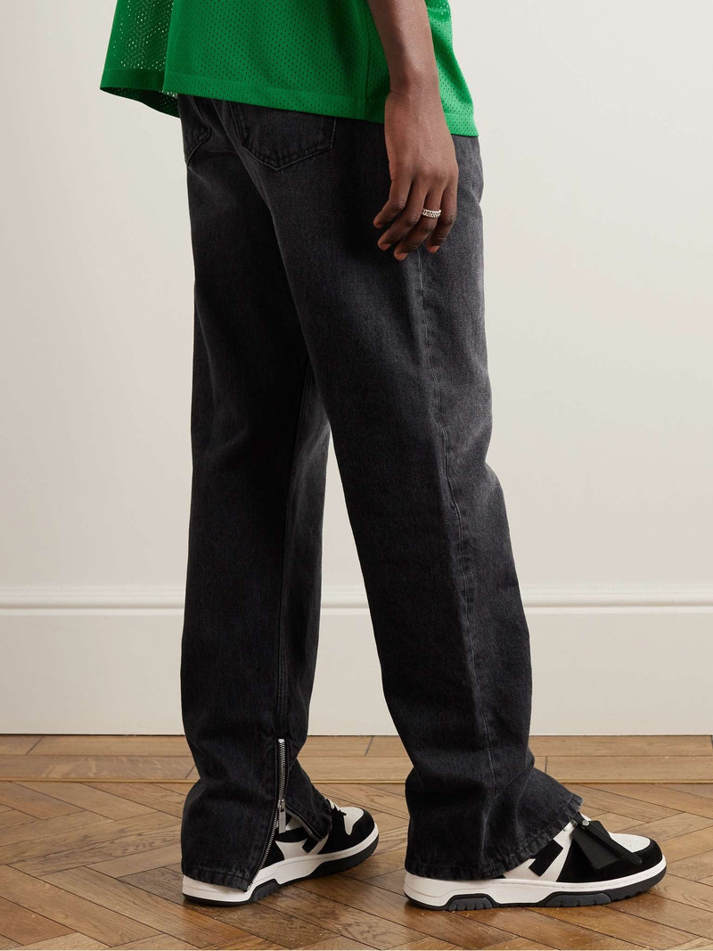 Straight-Leg Zip-Detailed Jeans 4
