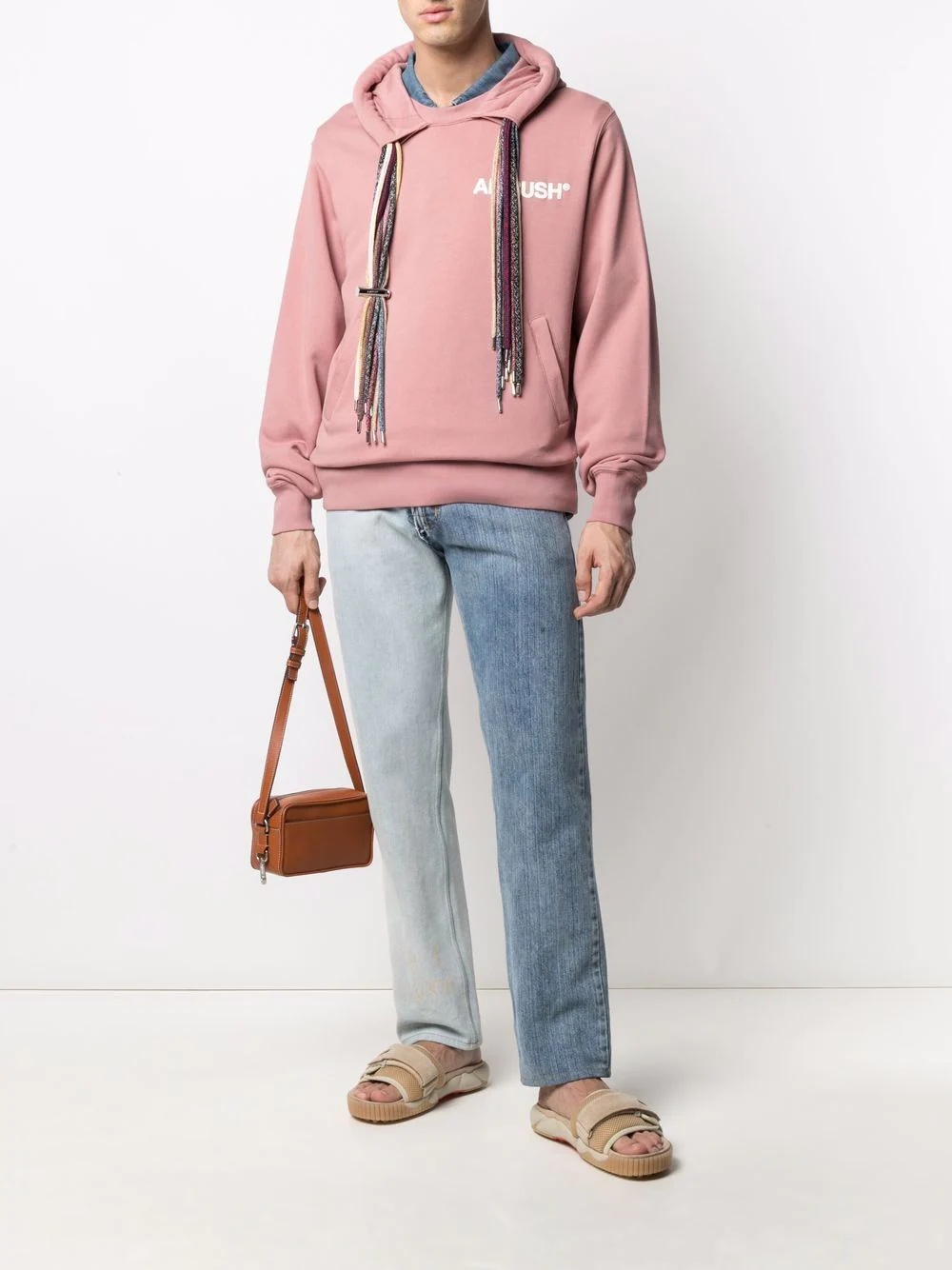 logo-print drawstring hoodie - 2