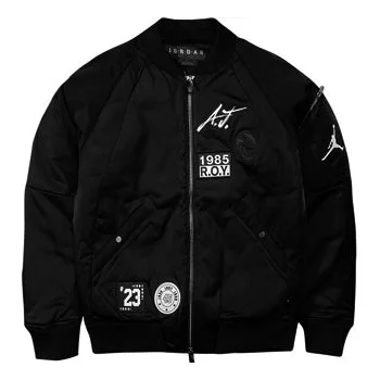 Air Jordan MA-1 Baseball Collar aviator Jacket sports padded Jacket Black AV5999-010 - 1