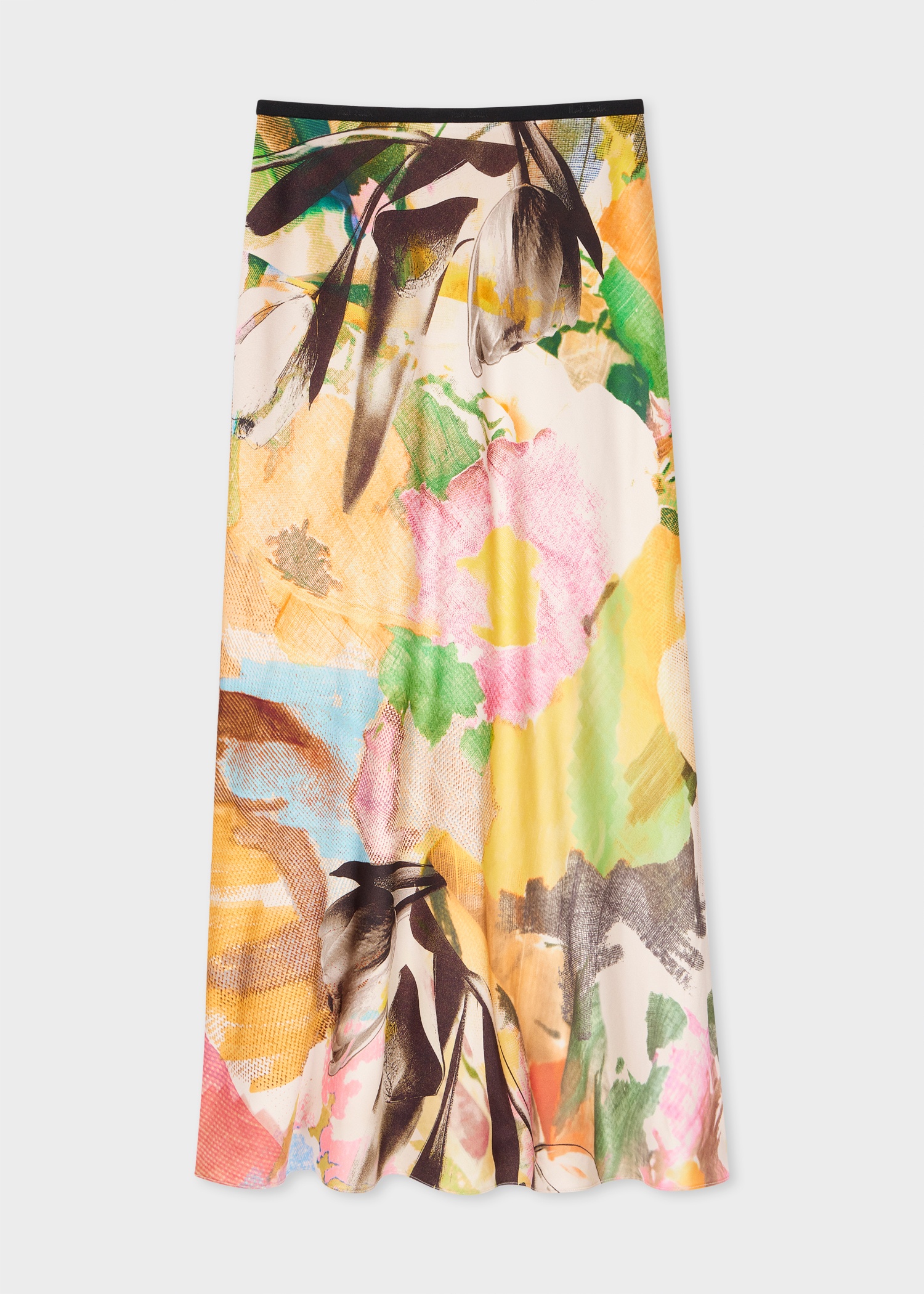 Women's 'Floral Collage' Printed Midi Skirt - 1