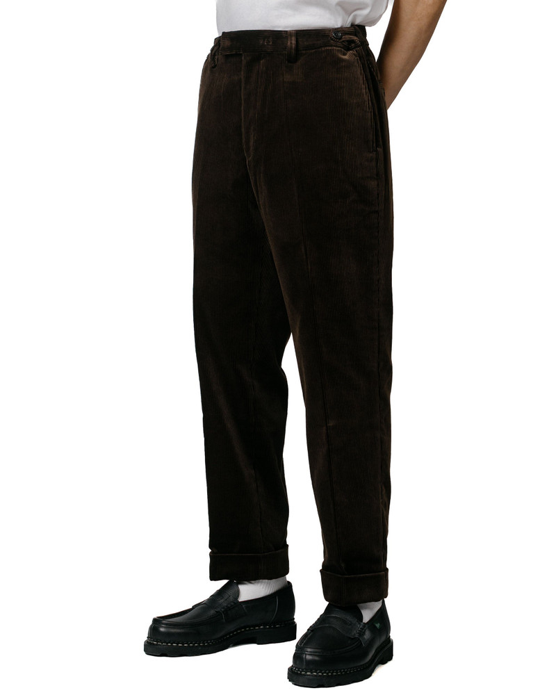 BEAMS PLUS Ivy Trousers Ankle-Cut Corduroy Dark Brown outlook