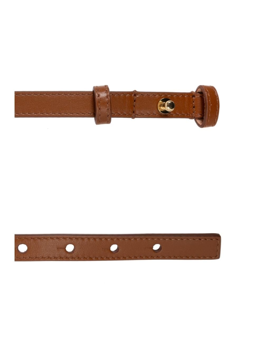 logo buckle leather belt - 4
