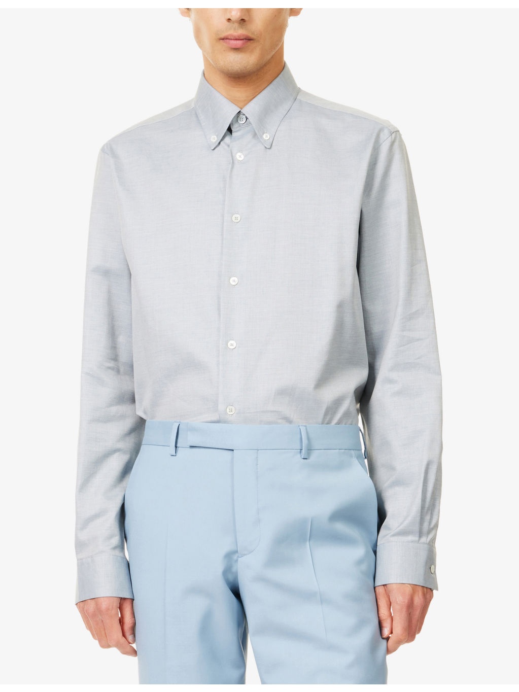 Casual-Fit Long-Sleeves Cotton Shirt - 3