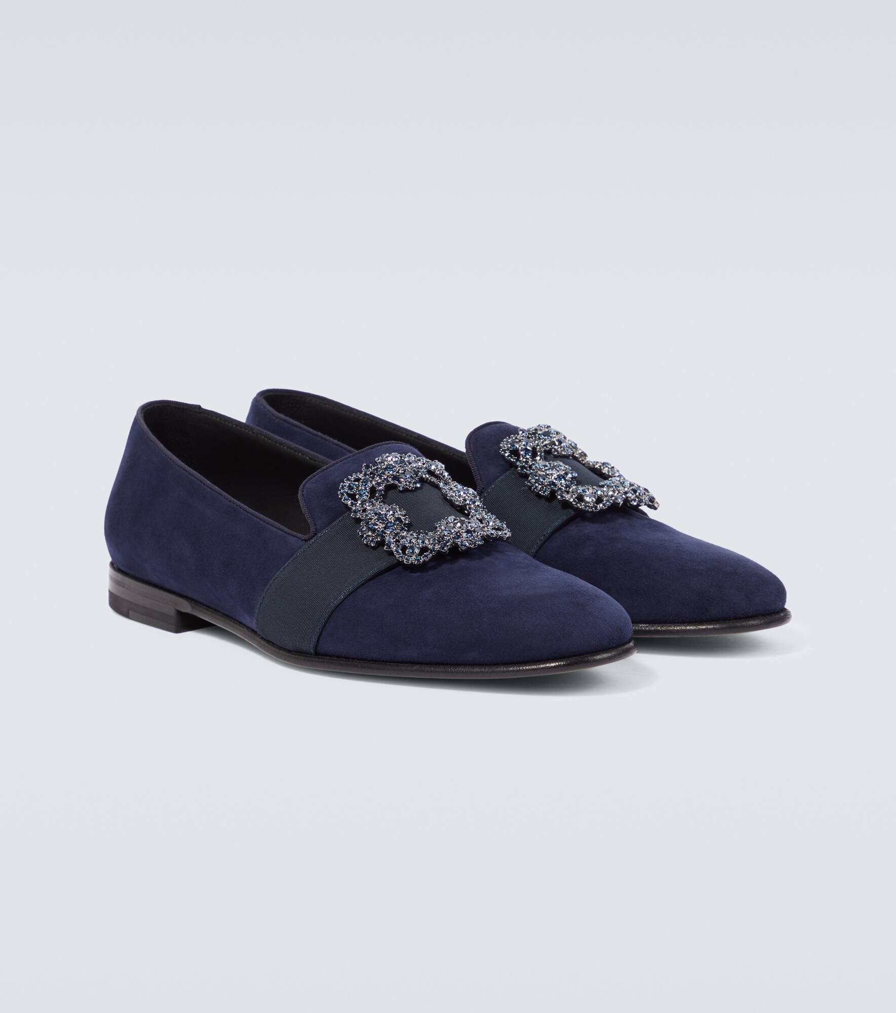 Carlton embellished suede loafers - 5