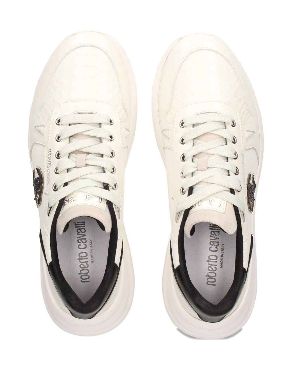 Mirror Snake-appliqué sneakers - 4