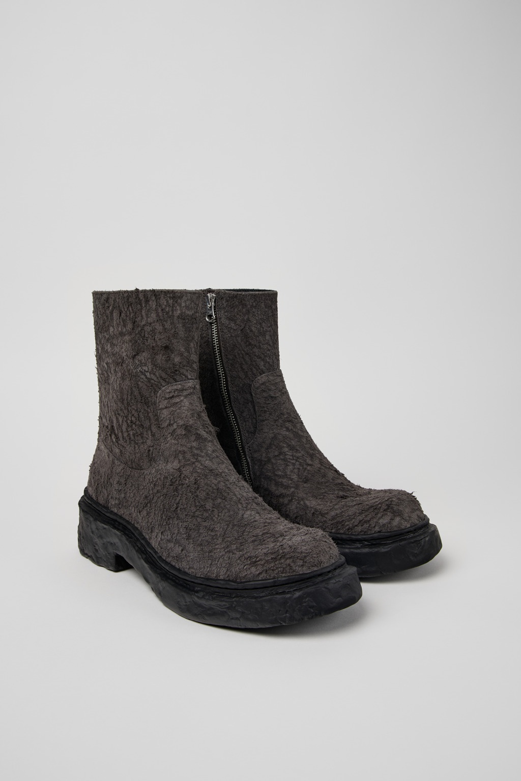 Gray Nubuck Boots - 2