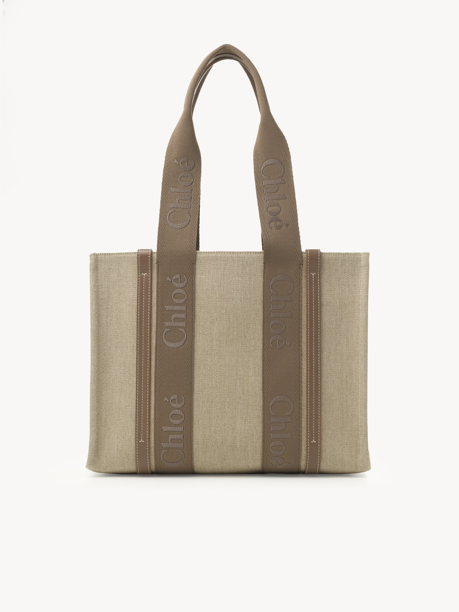 WOODY TOTE BAG IN LINEN - 4