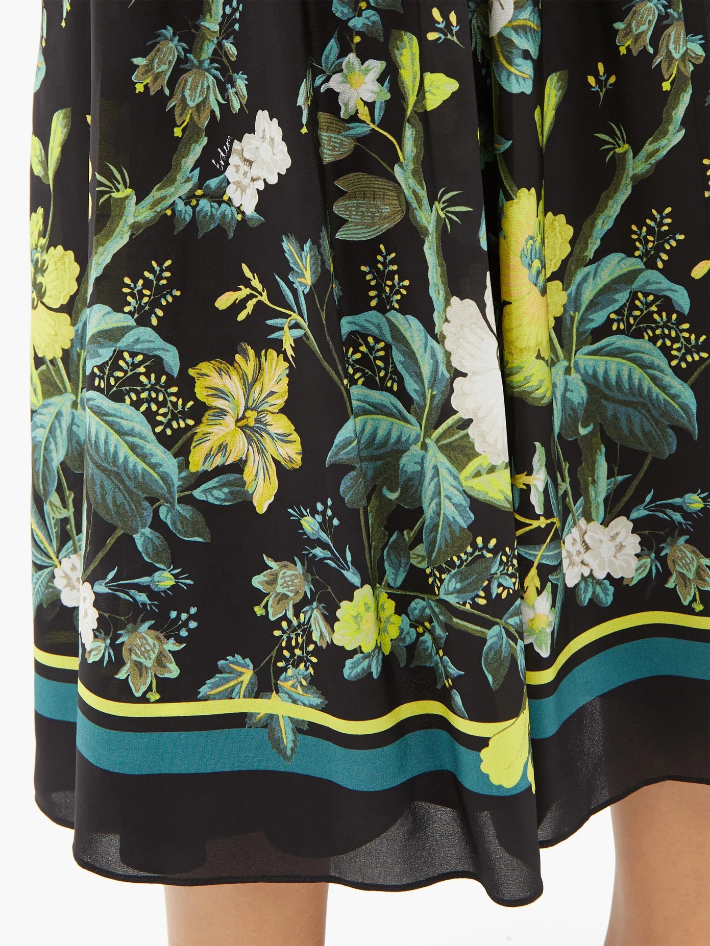 Lanie Ashcombe Forest-print silk midi skirt - 4