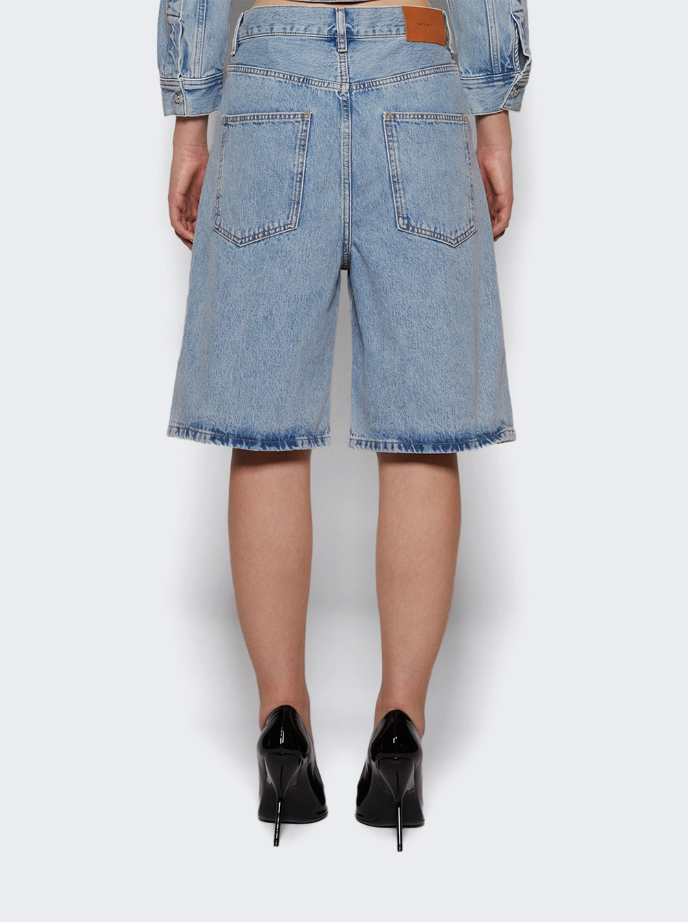 Denim Low Rise Short Blue - 4