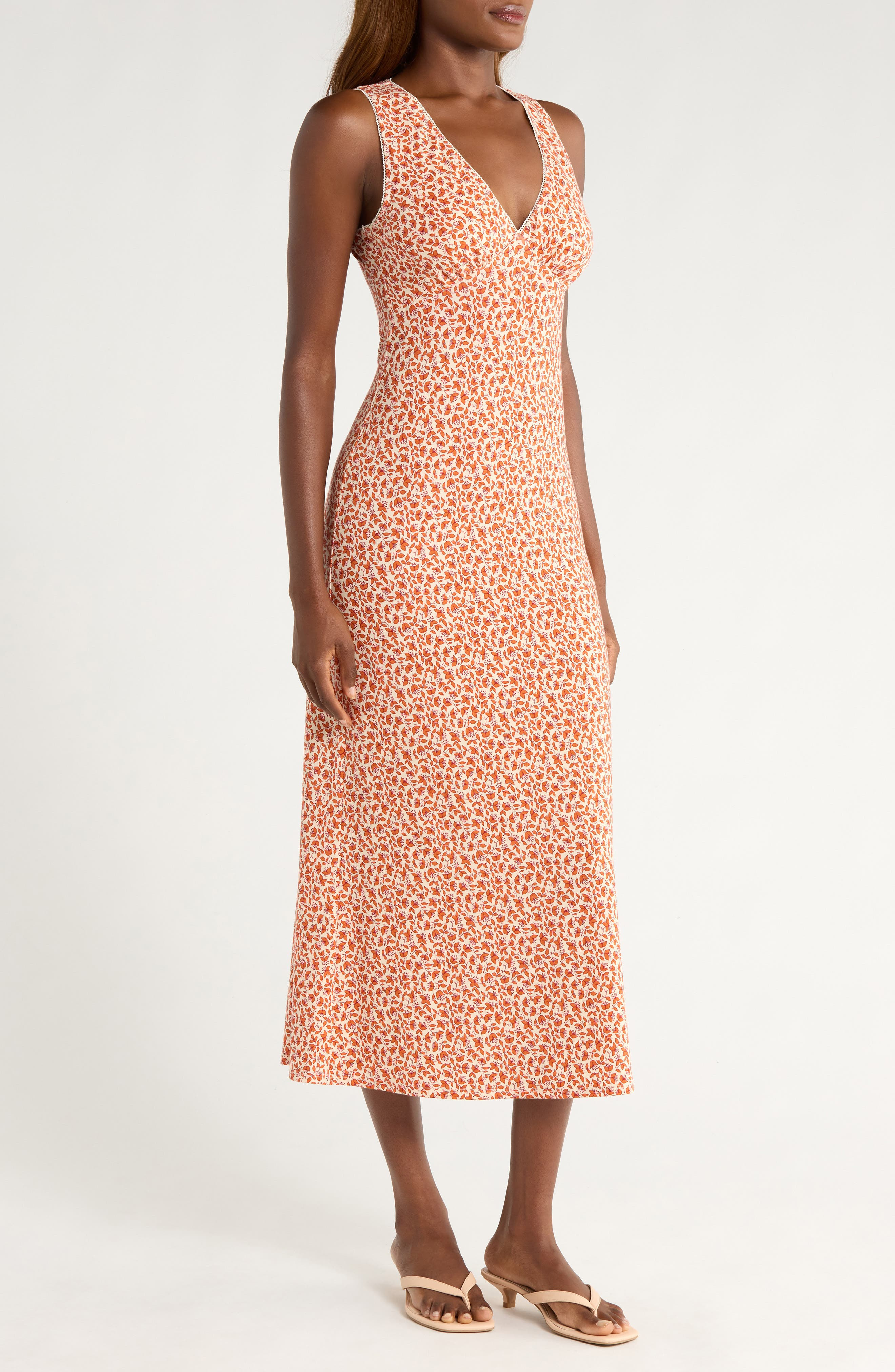 Reformation Brayden Floral Print Sleeveless Maxi Dress in Mulberry at Nordstrom - 3