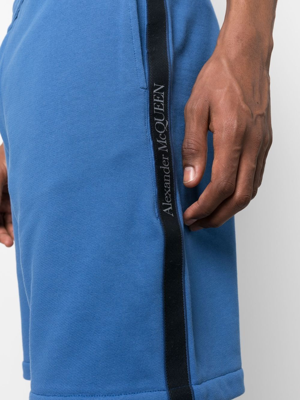 logo-tape jersey shorts - 5