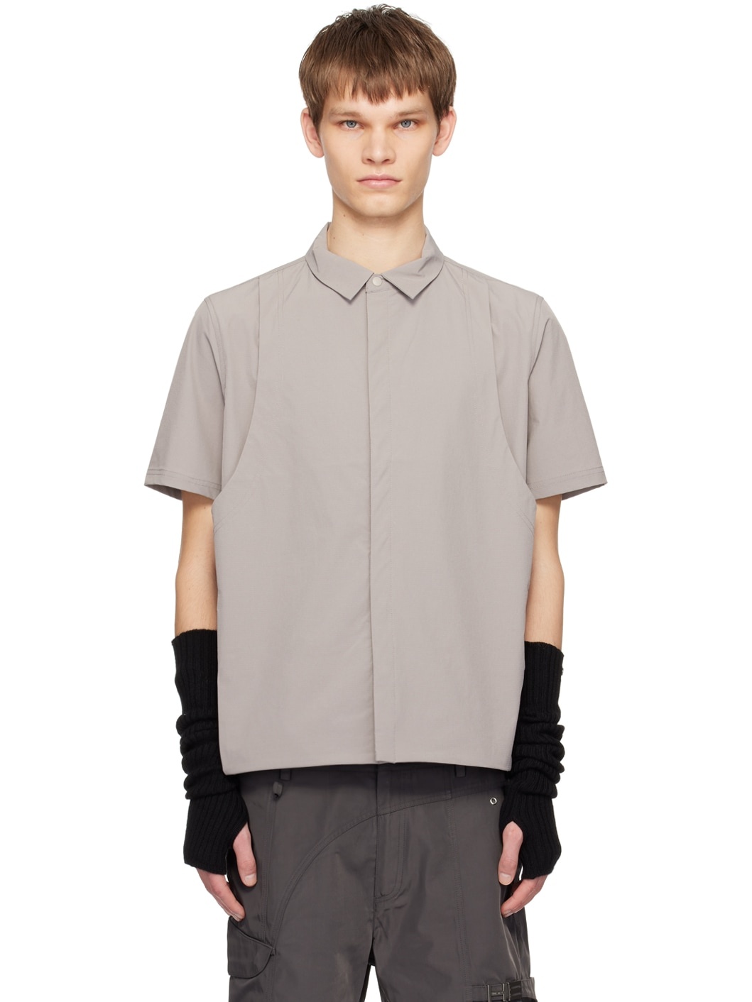SSENSE Exclusive Gray Apsis Technical Shirt - 1