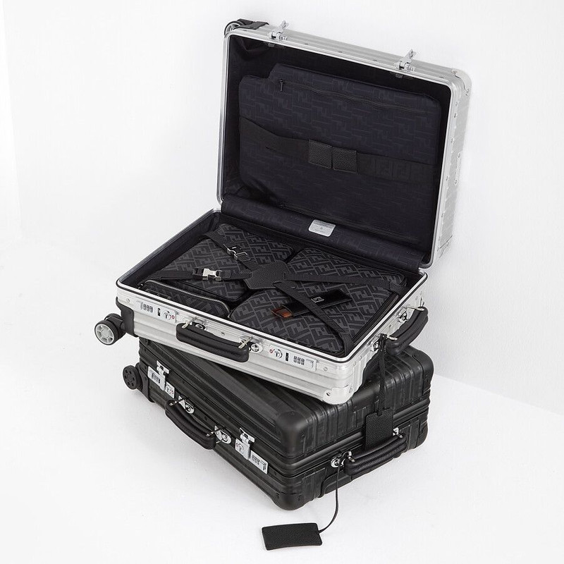 Gray fabric toiletry case 6