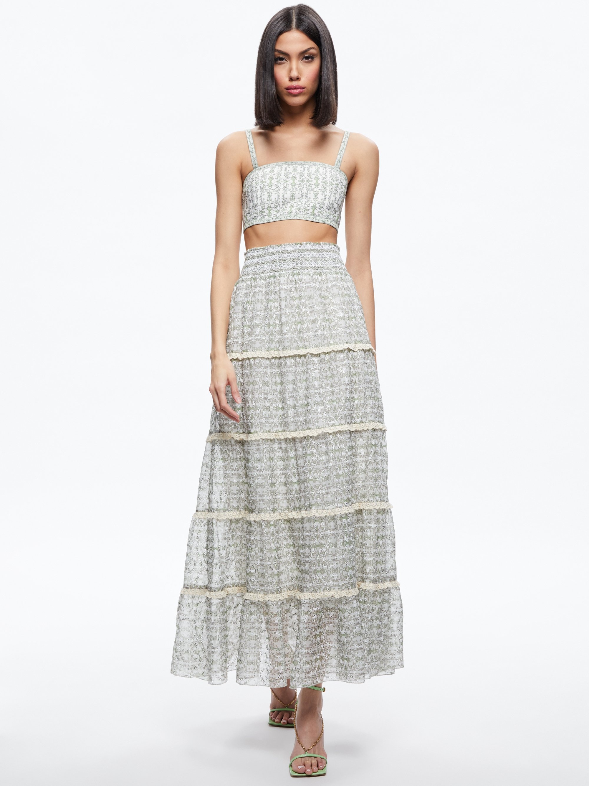 AISHA TIERED MAXI SKIRT - 4