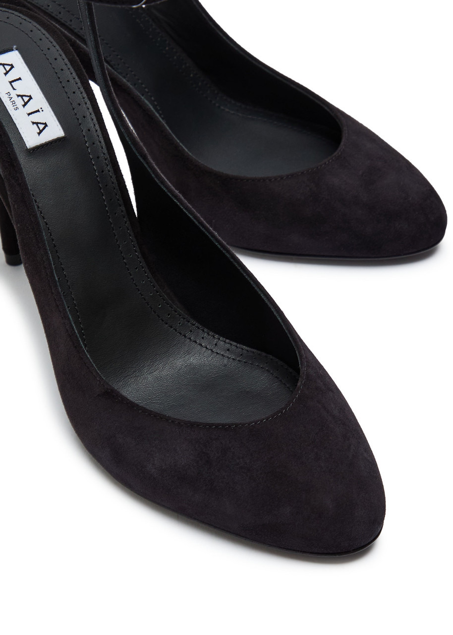 Alaïa Decollete 90 Suede Slingback Pumps - 3