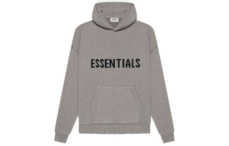 Fear of God Essentials SS21 Knit Hoodie 'Dark Heather Oatmeal' FOG-SS21-617 - 2