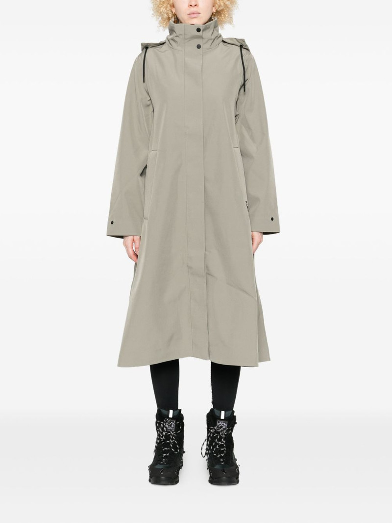 RAINS Suva Vision Softshell hooded A-line trench coat outlook